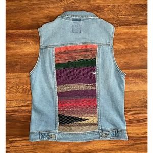 Mezame Designs Vest with Fiber Weaving One Of A Kind Unique Upcycled Womens Smal